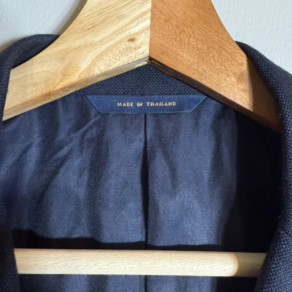 Brooks Brothers Fitzgerald Wool Sport Coat Dinner Jacket Blazer Men's 42L Blue